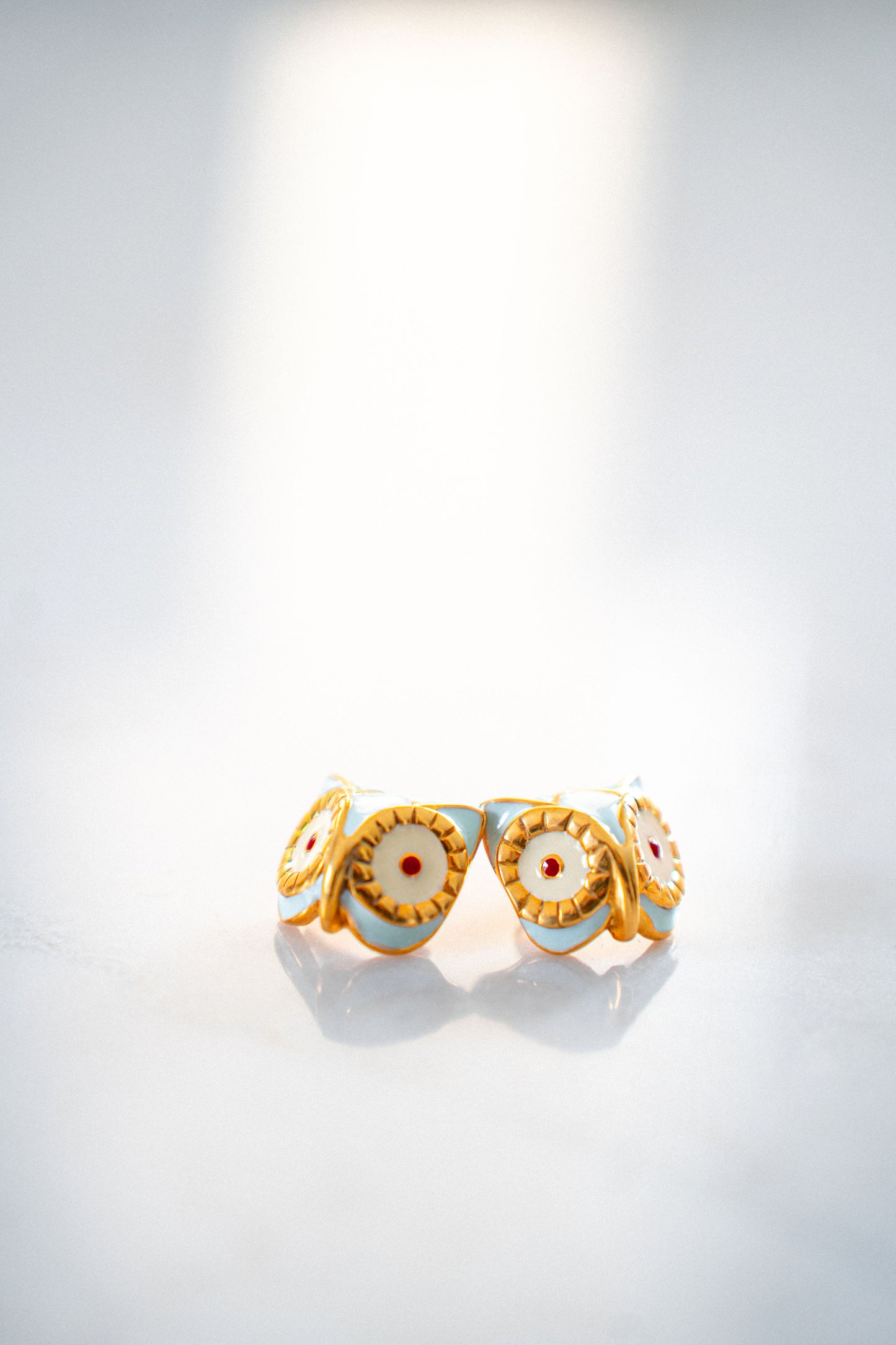 Baby Blue Owl Earrings