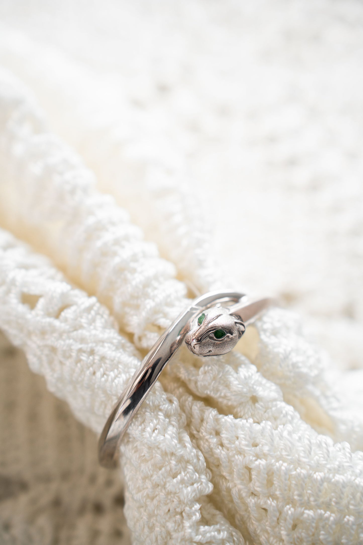 Panther Cuff Silver Bracelet