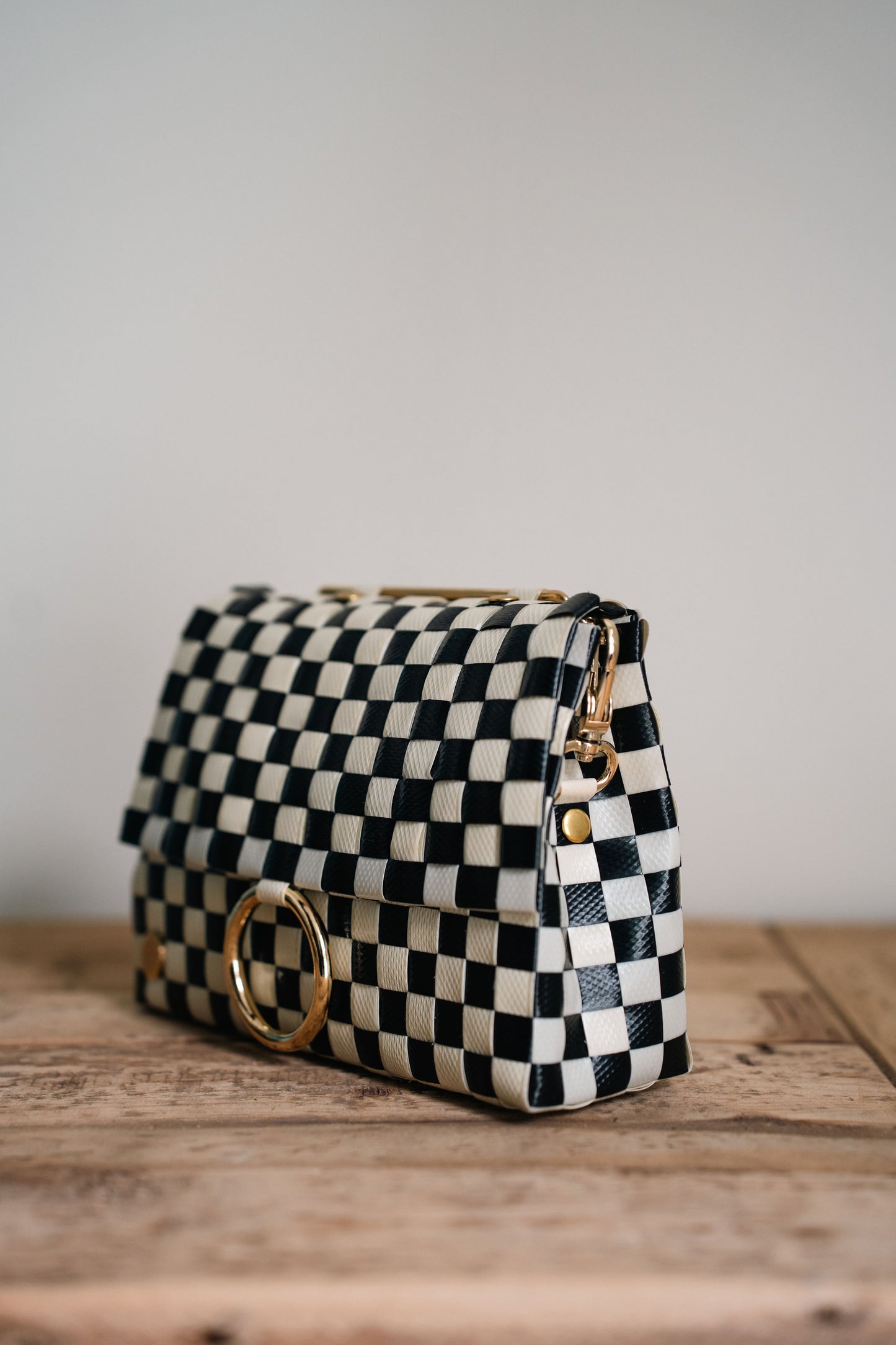 Black/Beige Checkered Bag