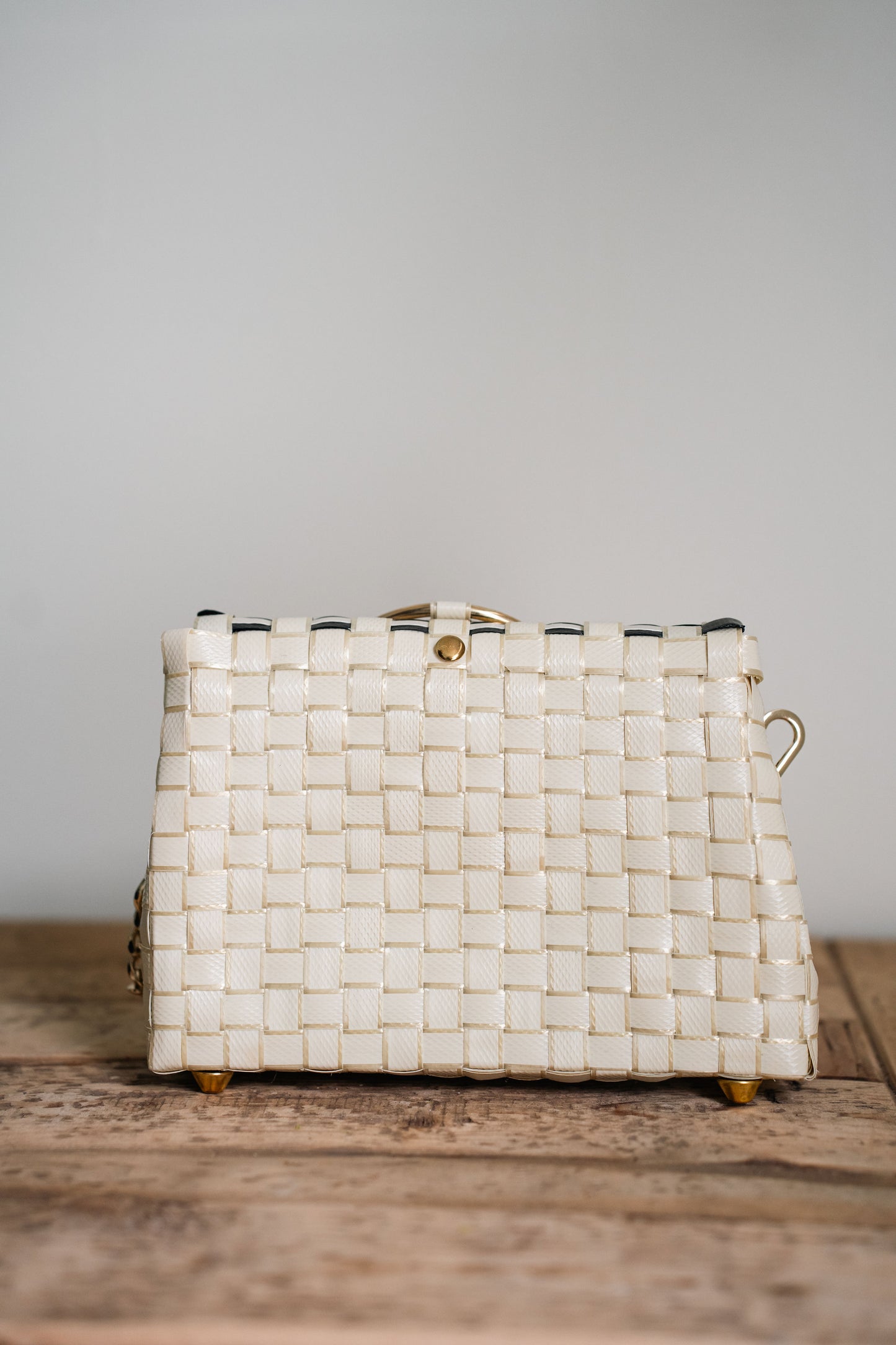 Black/Beige Woven Purse