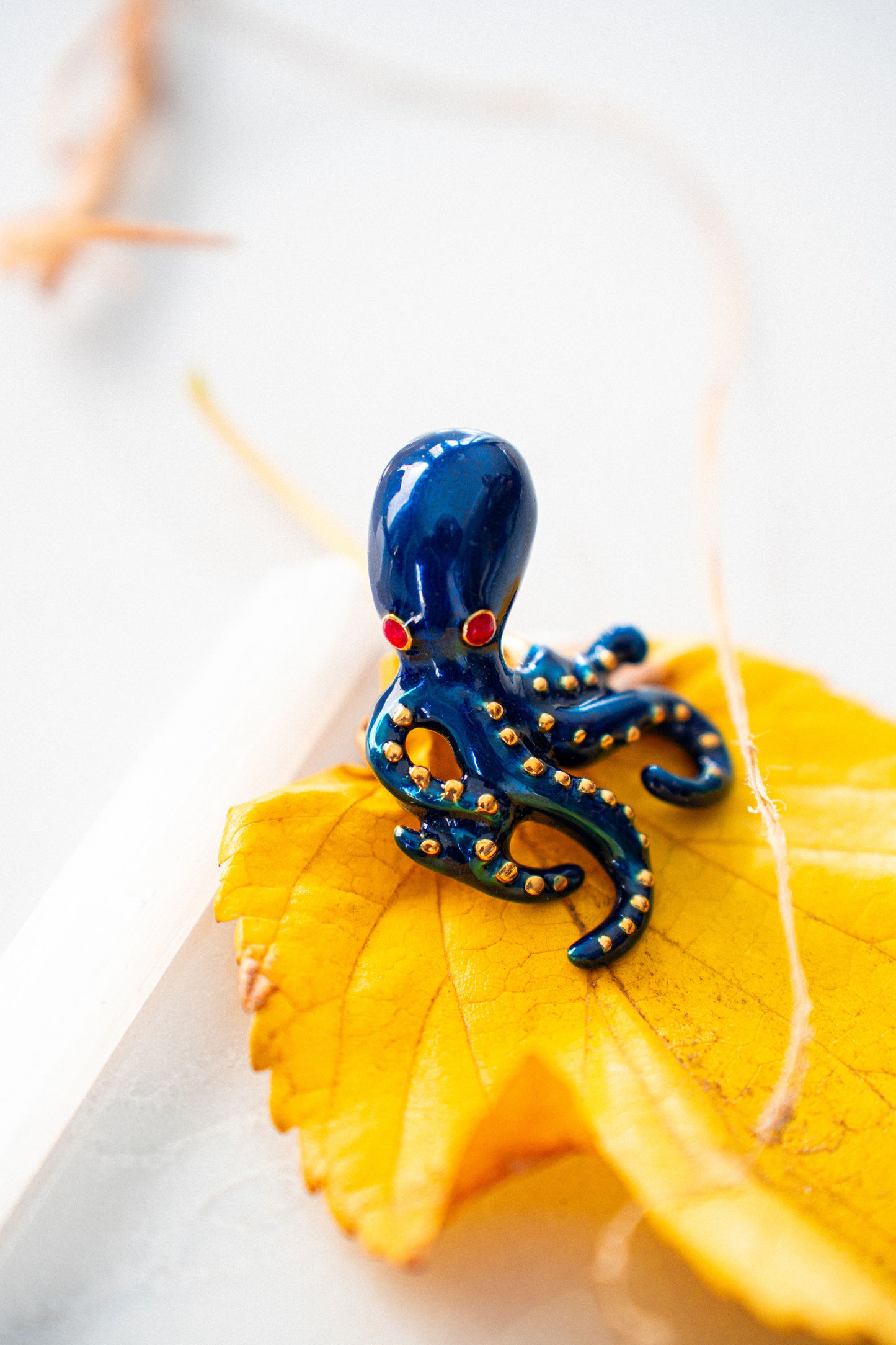Blue Octopus Ring