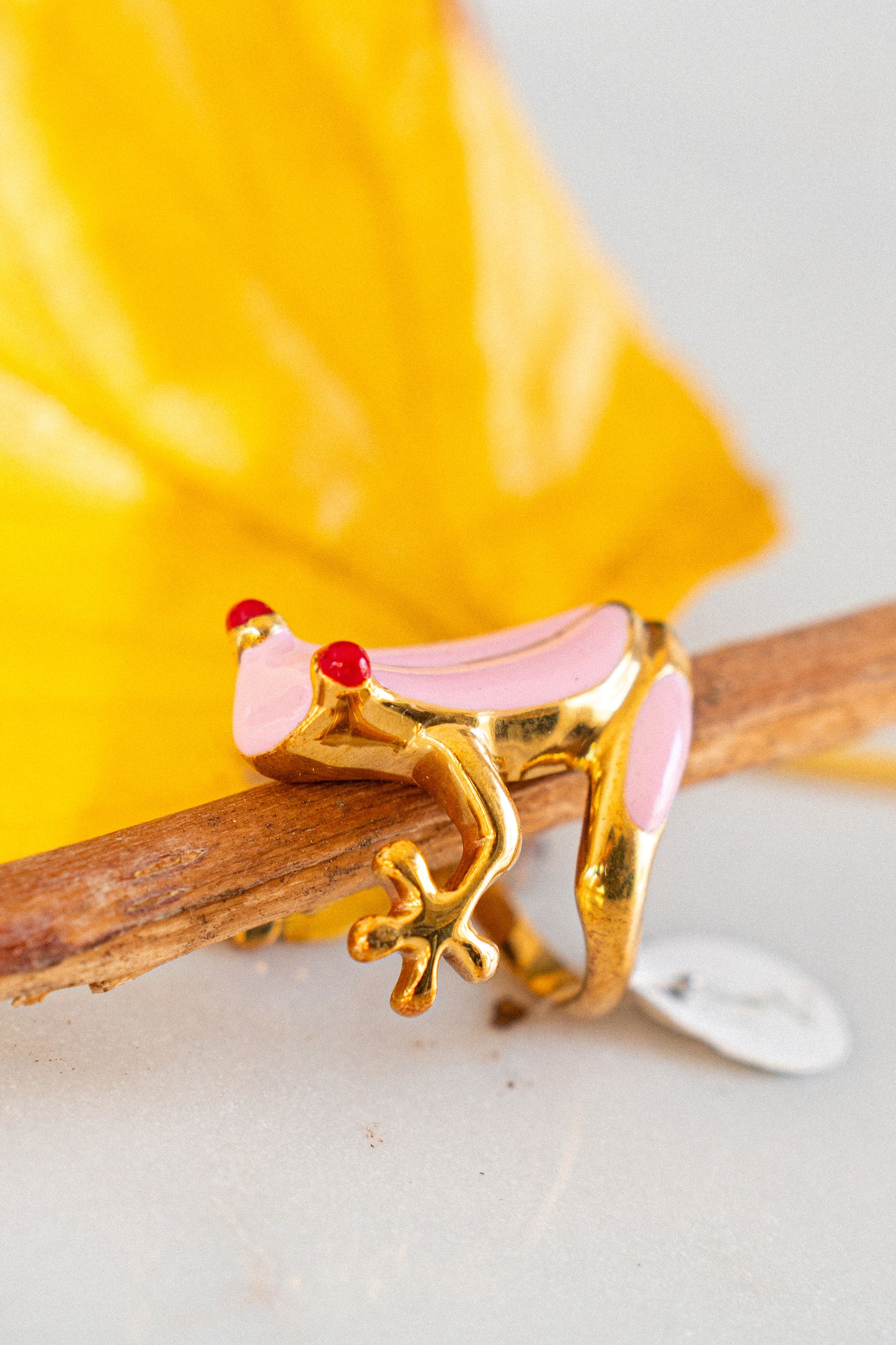Baby Pink Frog Ring