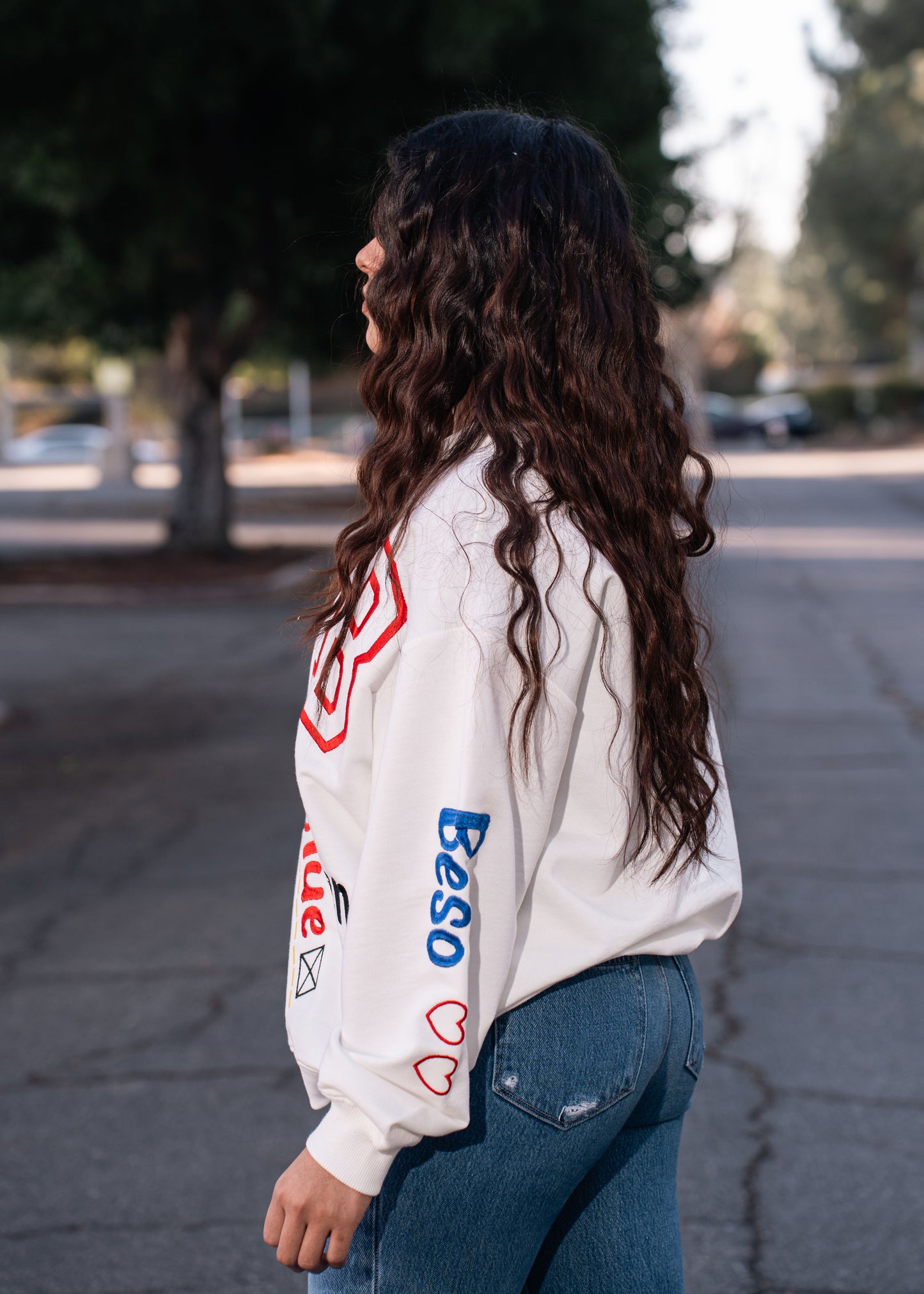 Embroidered Letter "B" Sweater