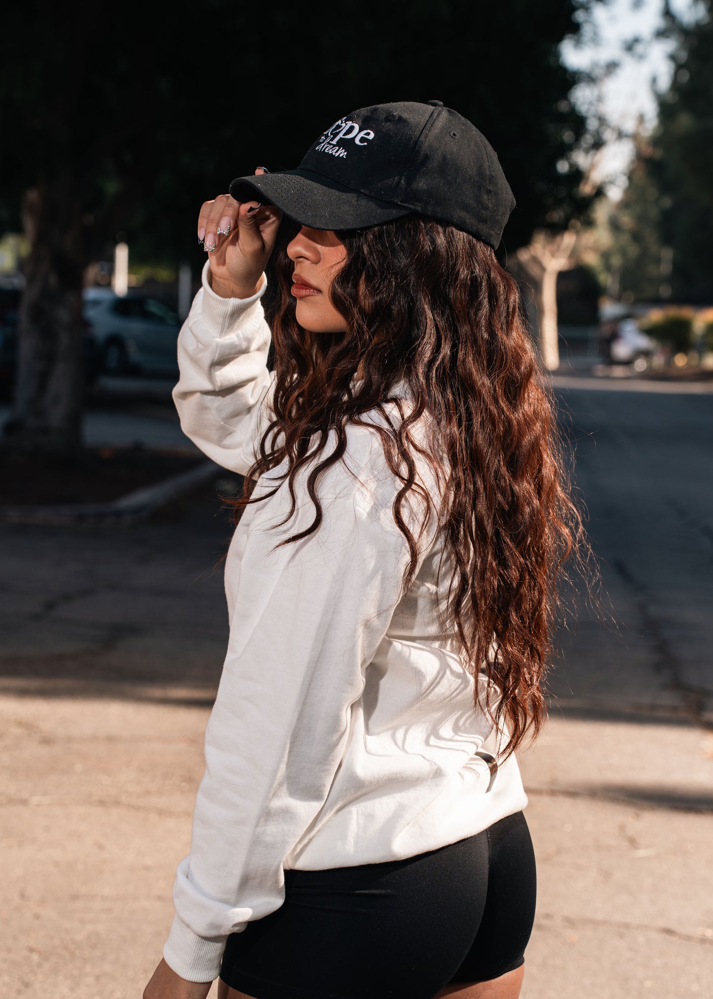 Keep Breathing White Sweater