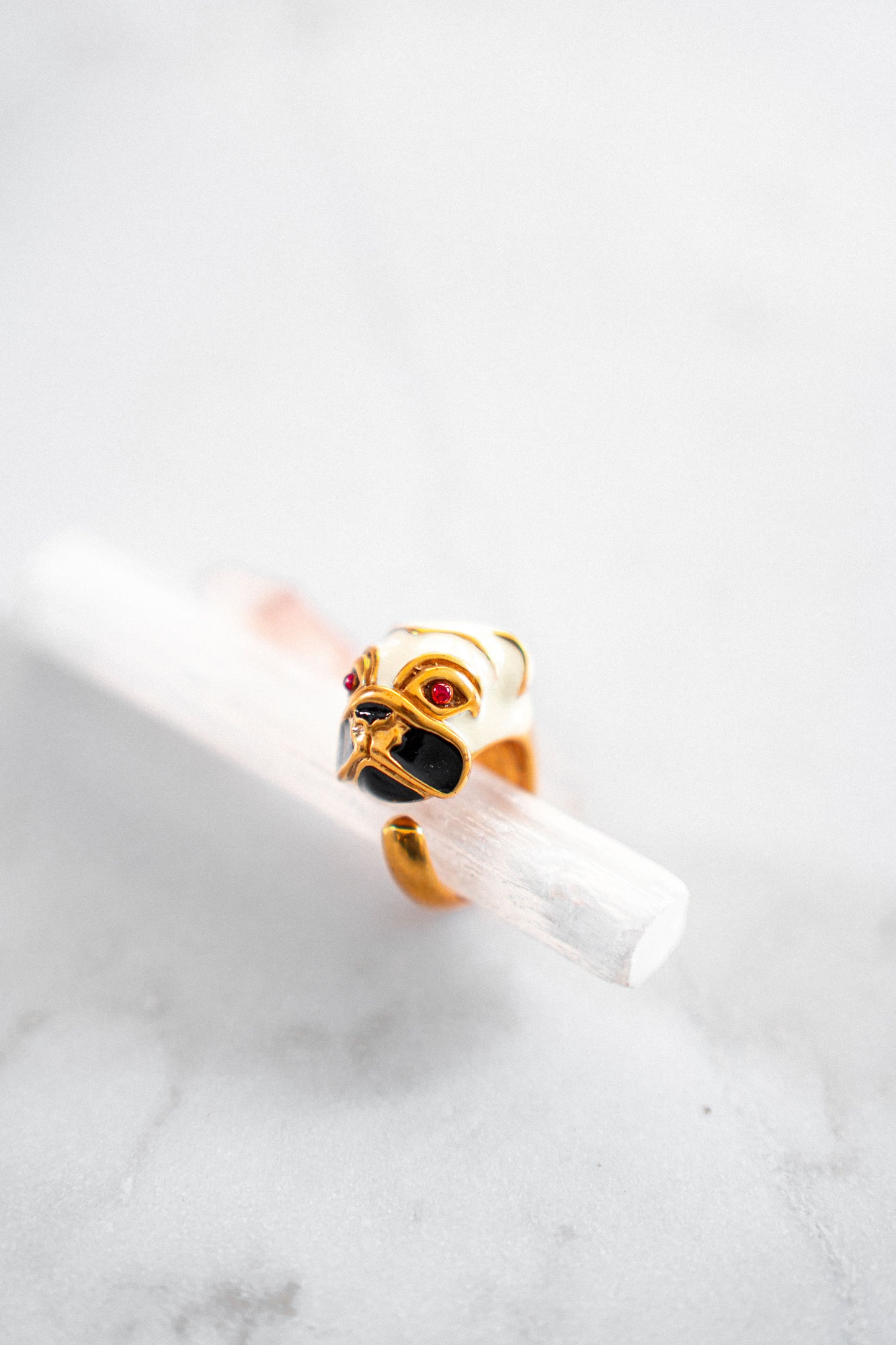 Statement Pug Wrap-Around Ring
