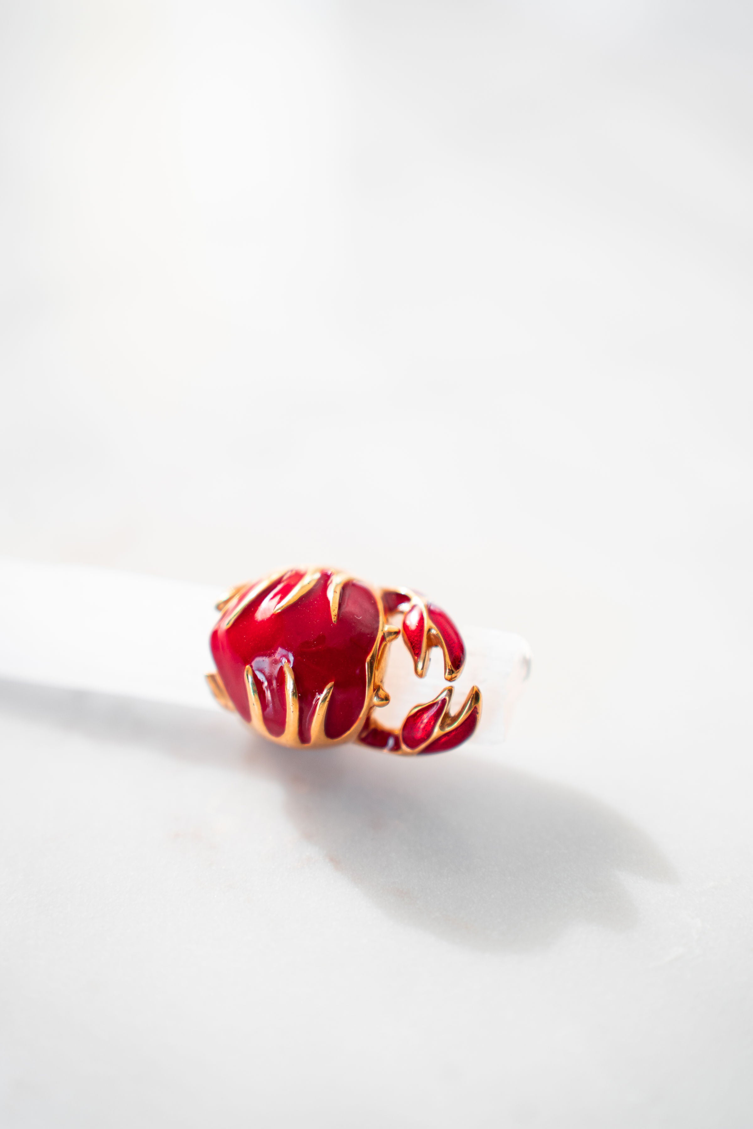 Colorful enamel animal rings