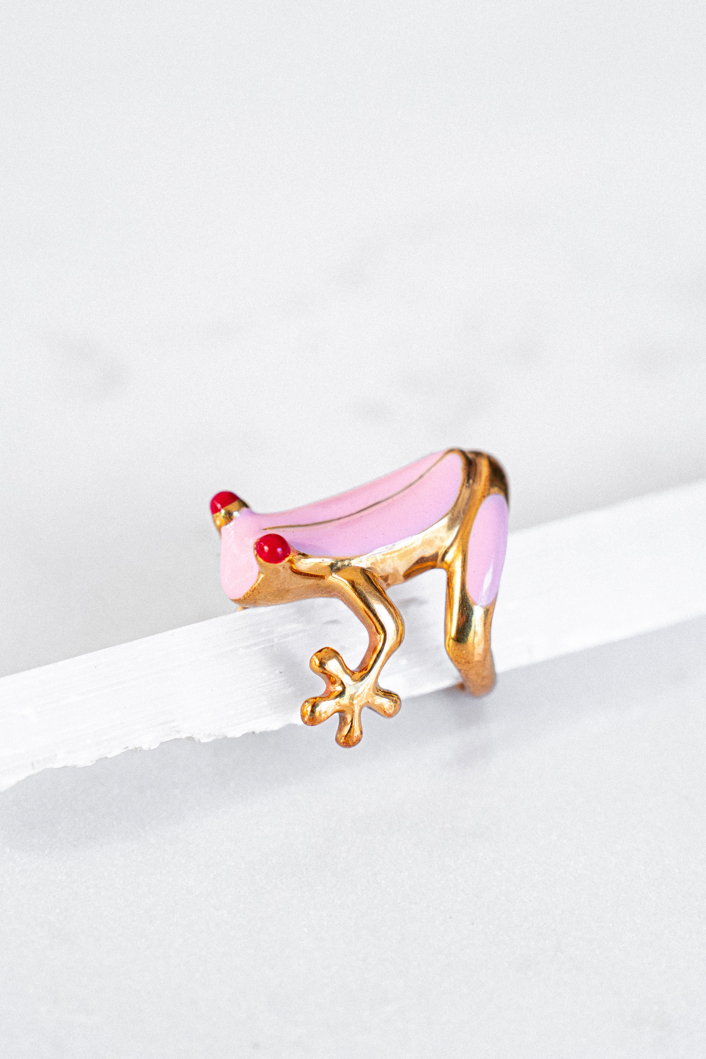 Colorful enamel animal rings