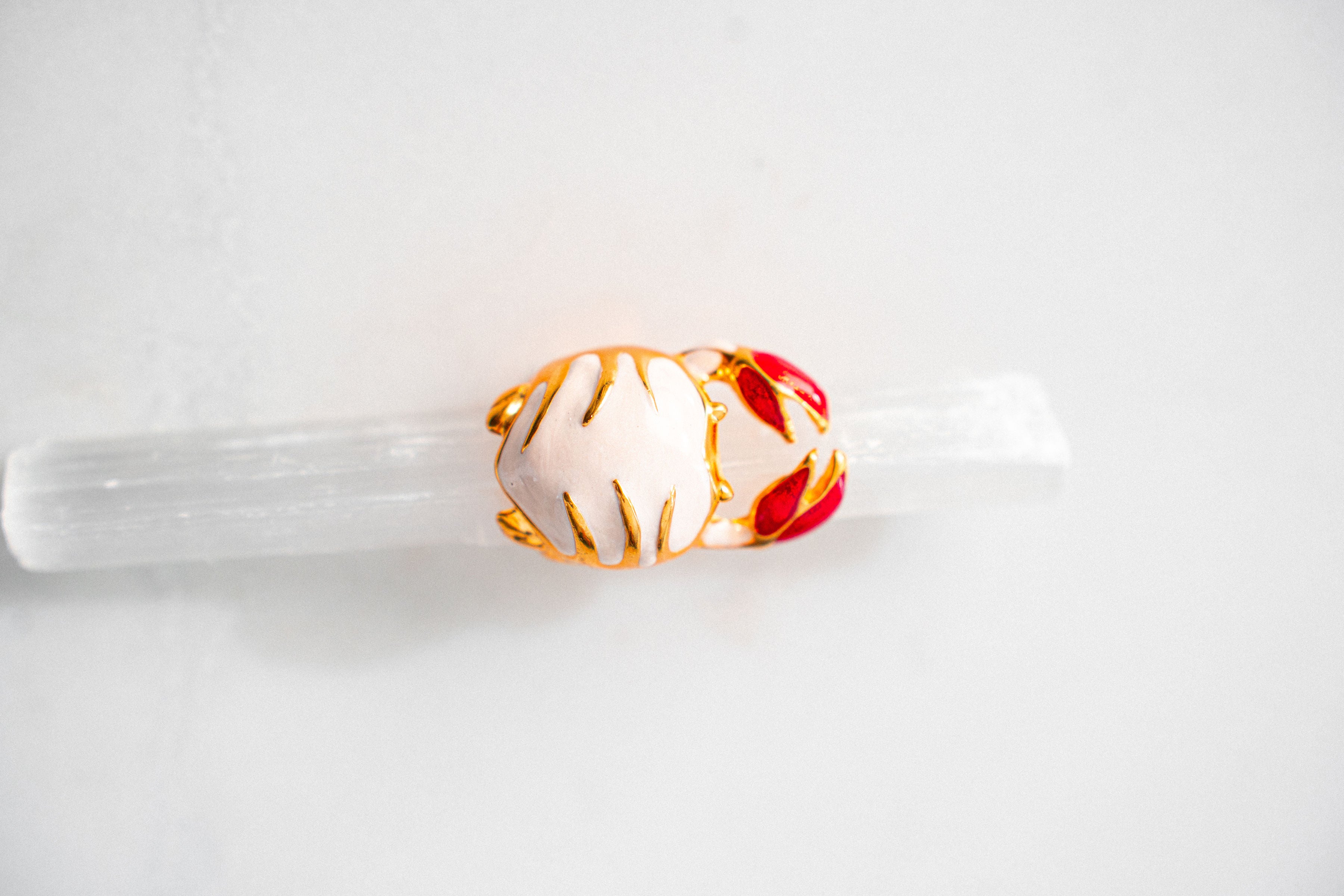 Colorful enamel animal rings