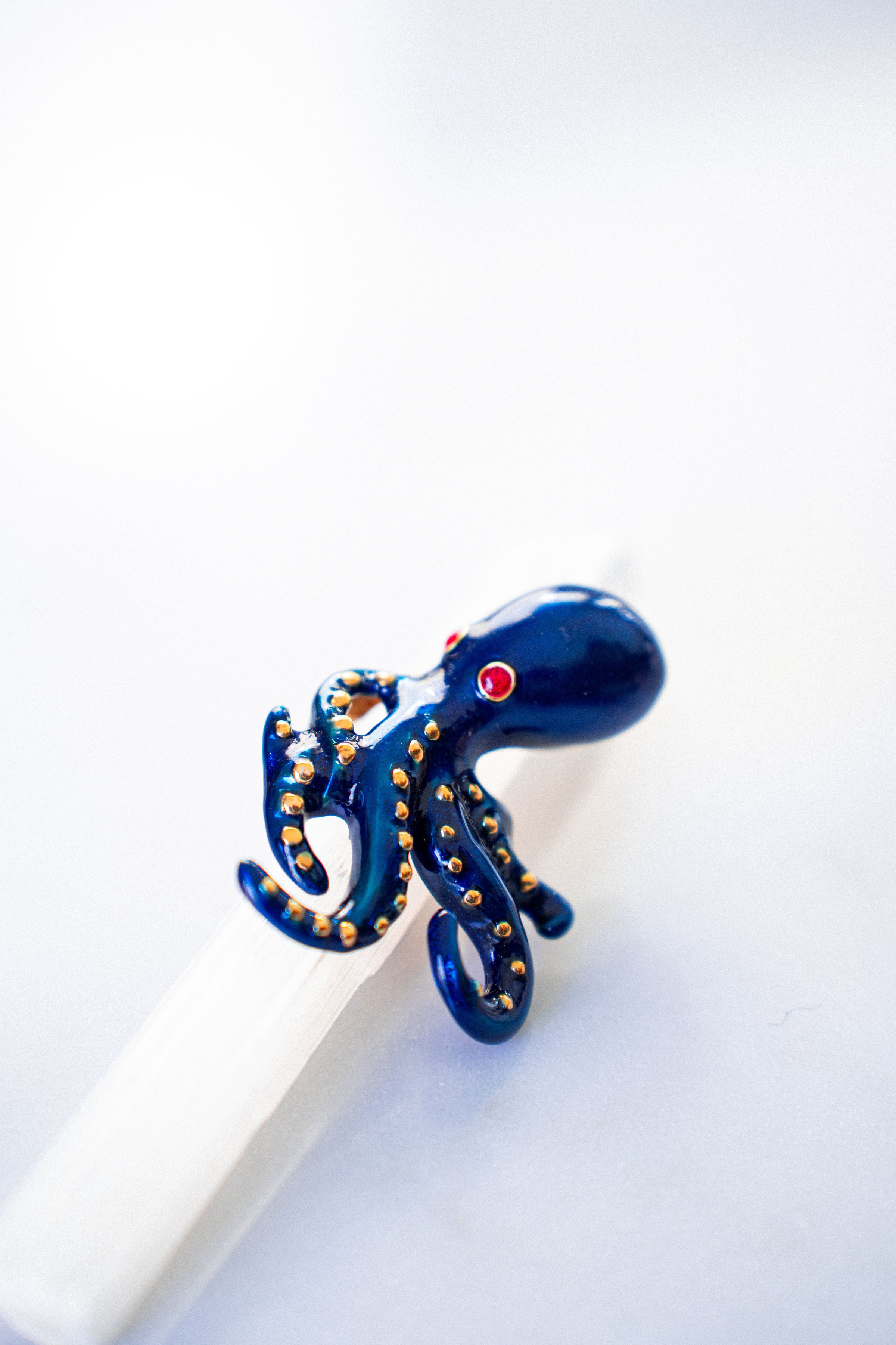 Colorful enamel animal rings
