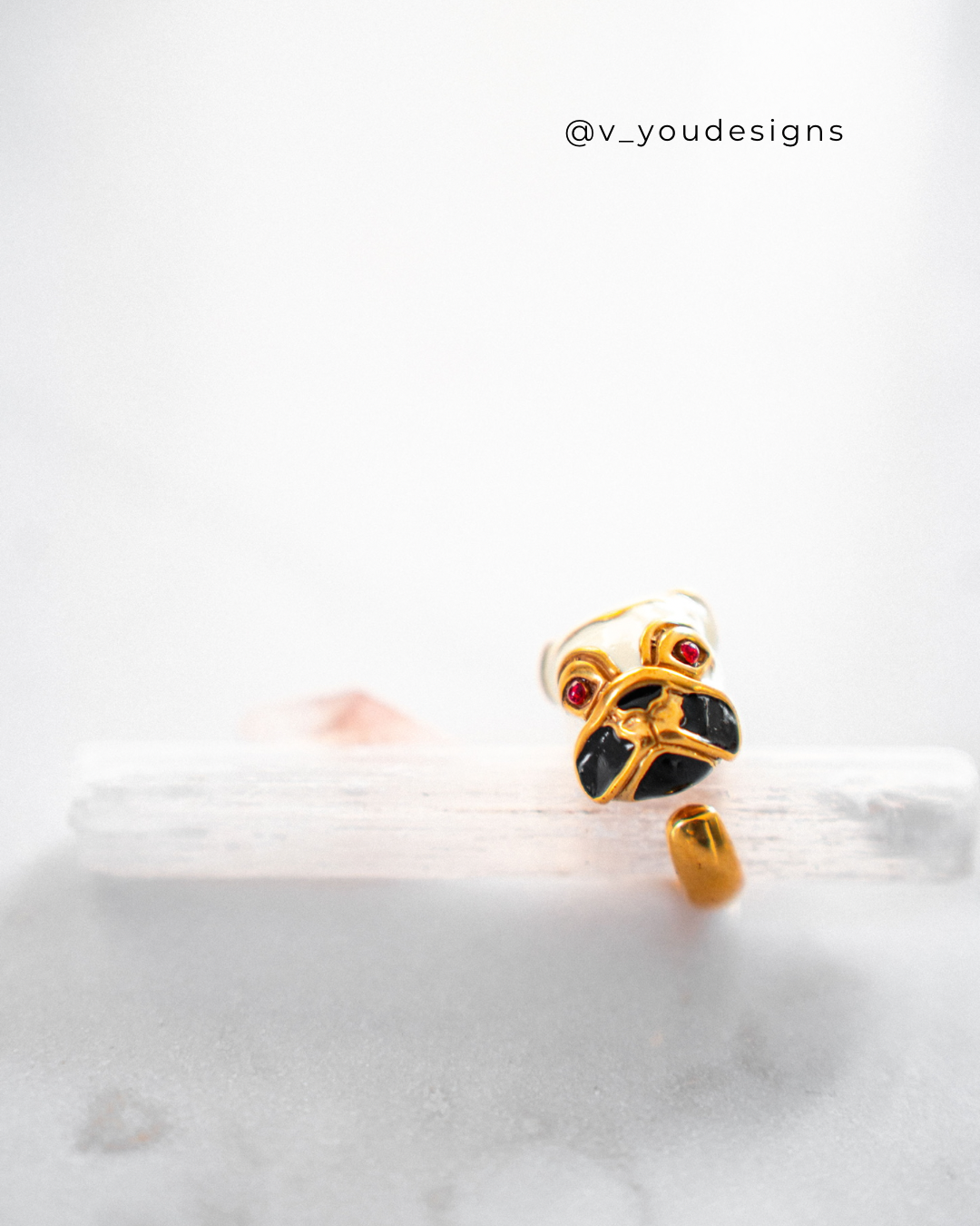 Colorful enamel animal rings
