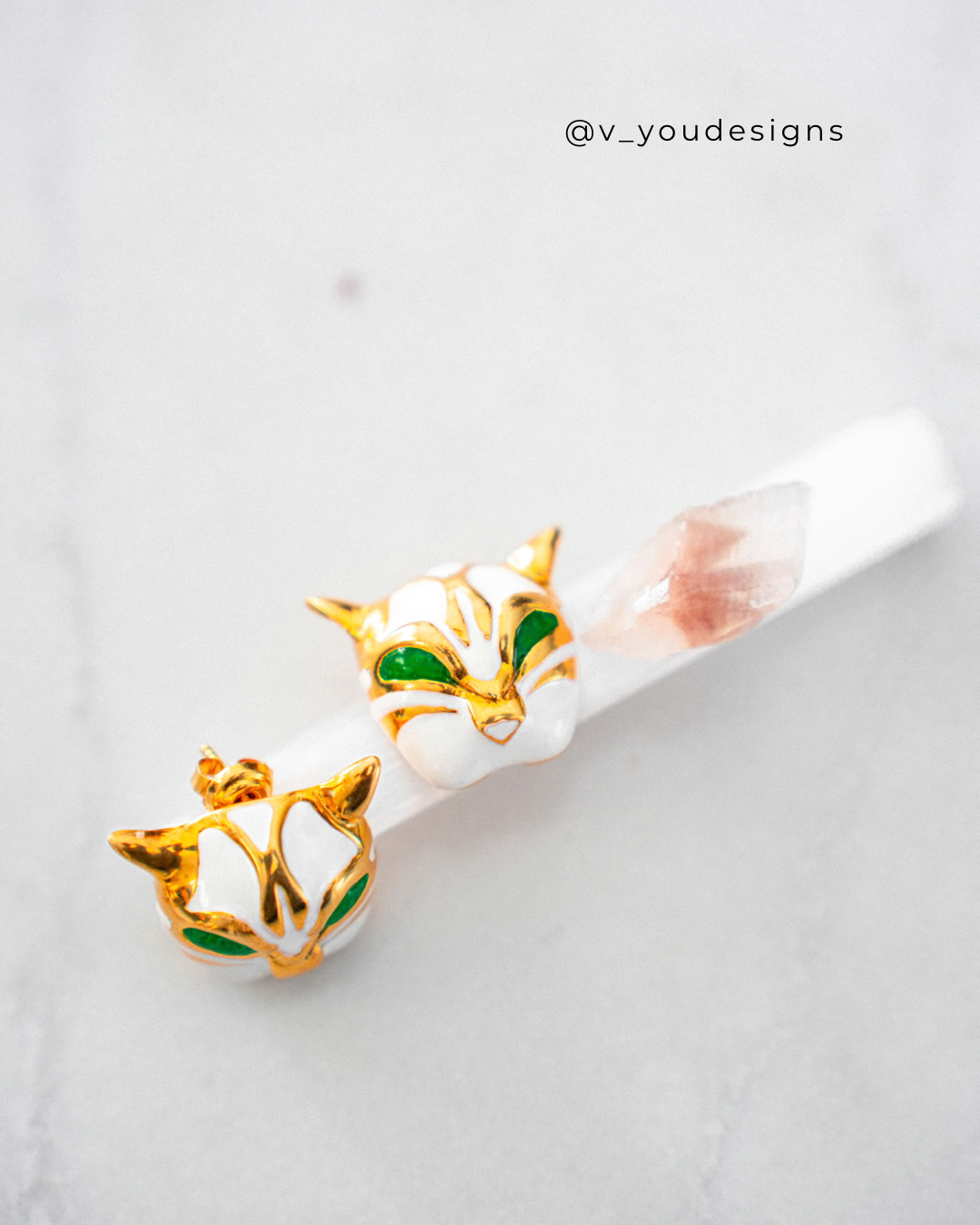Colorful enamel animal earrings