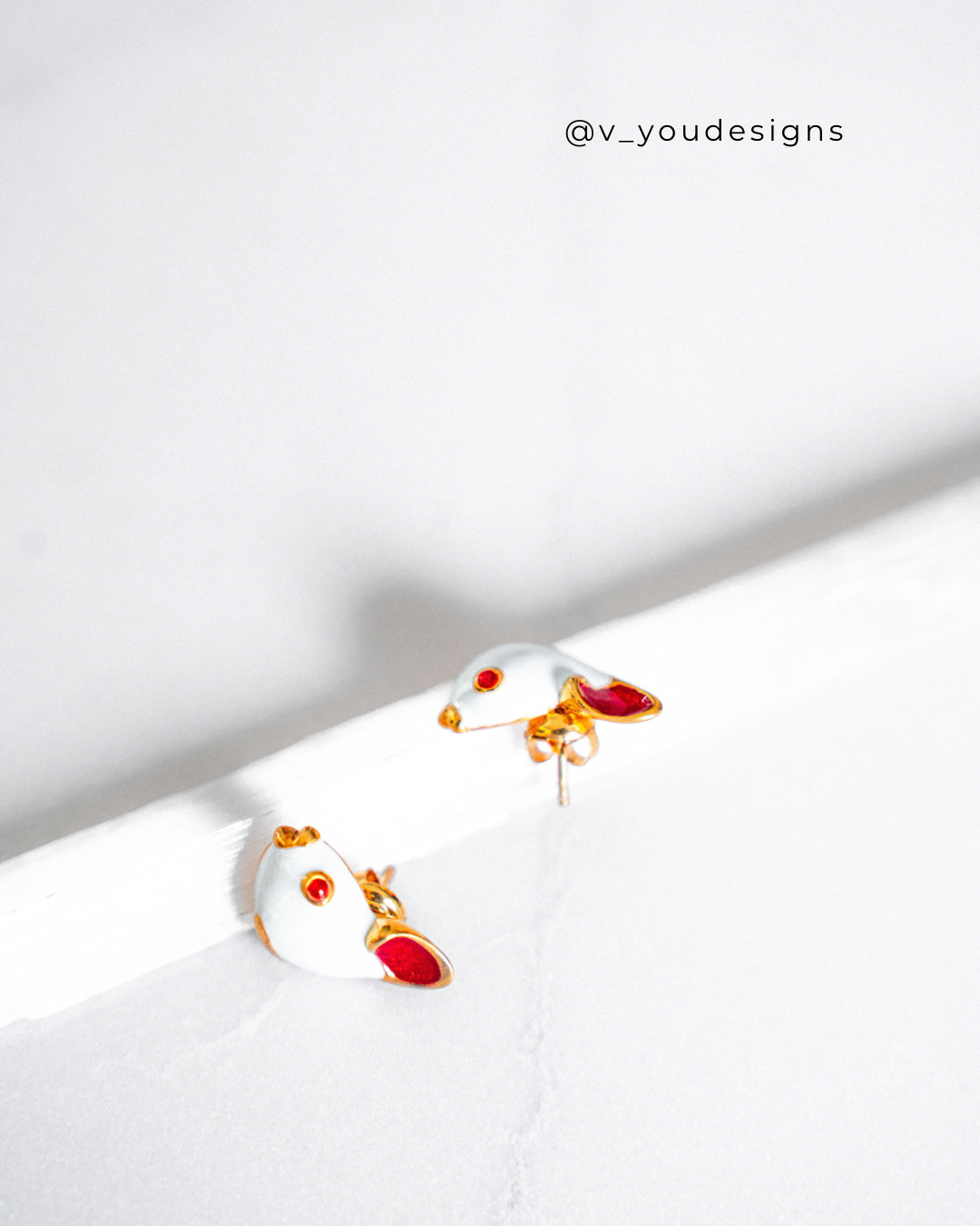 Colorful enamel animal earrings