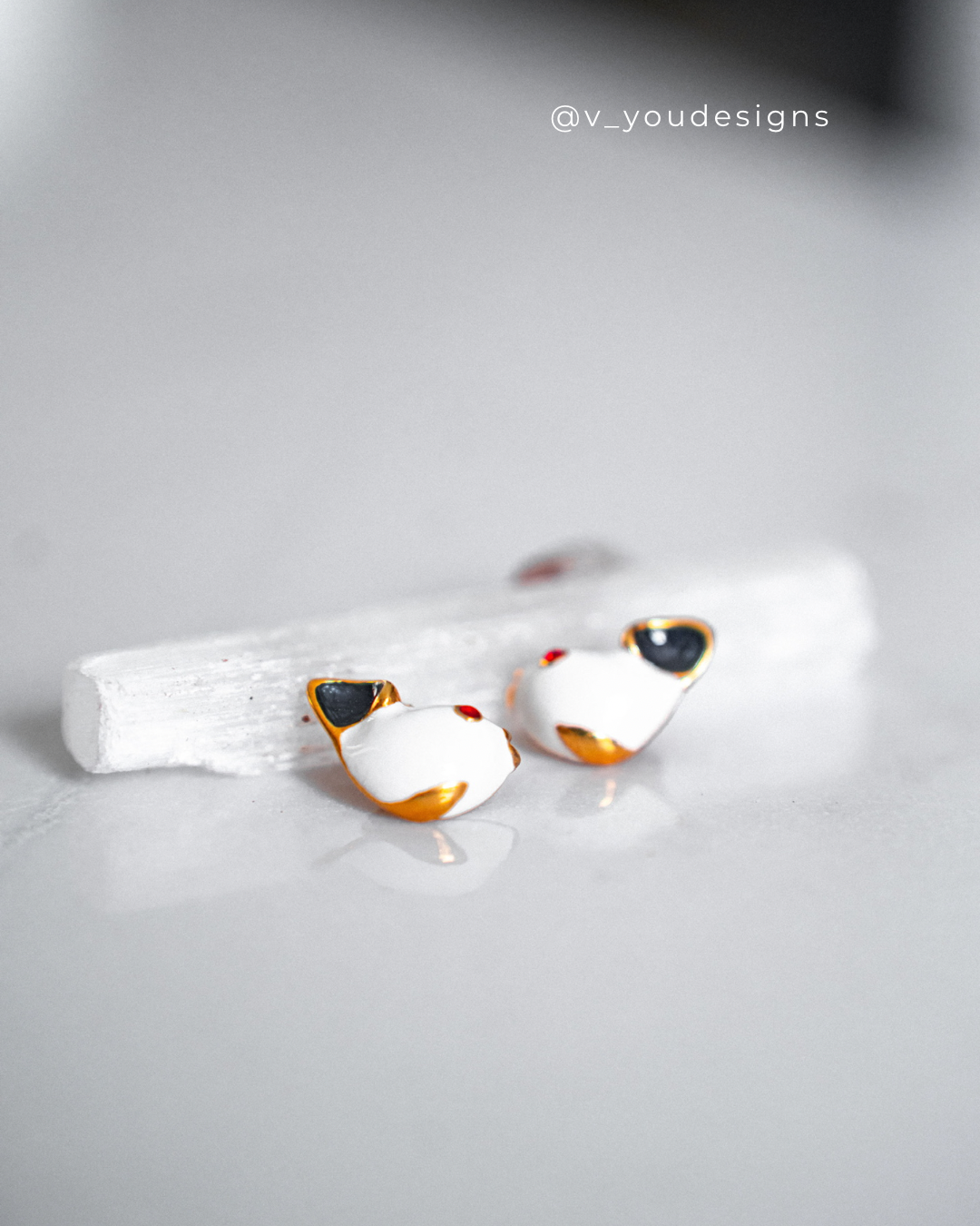 Colorful enamel animal earrings
