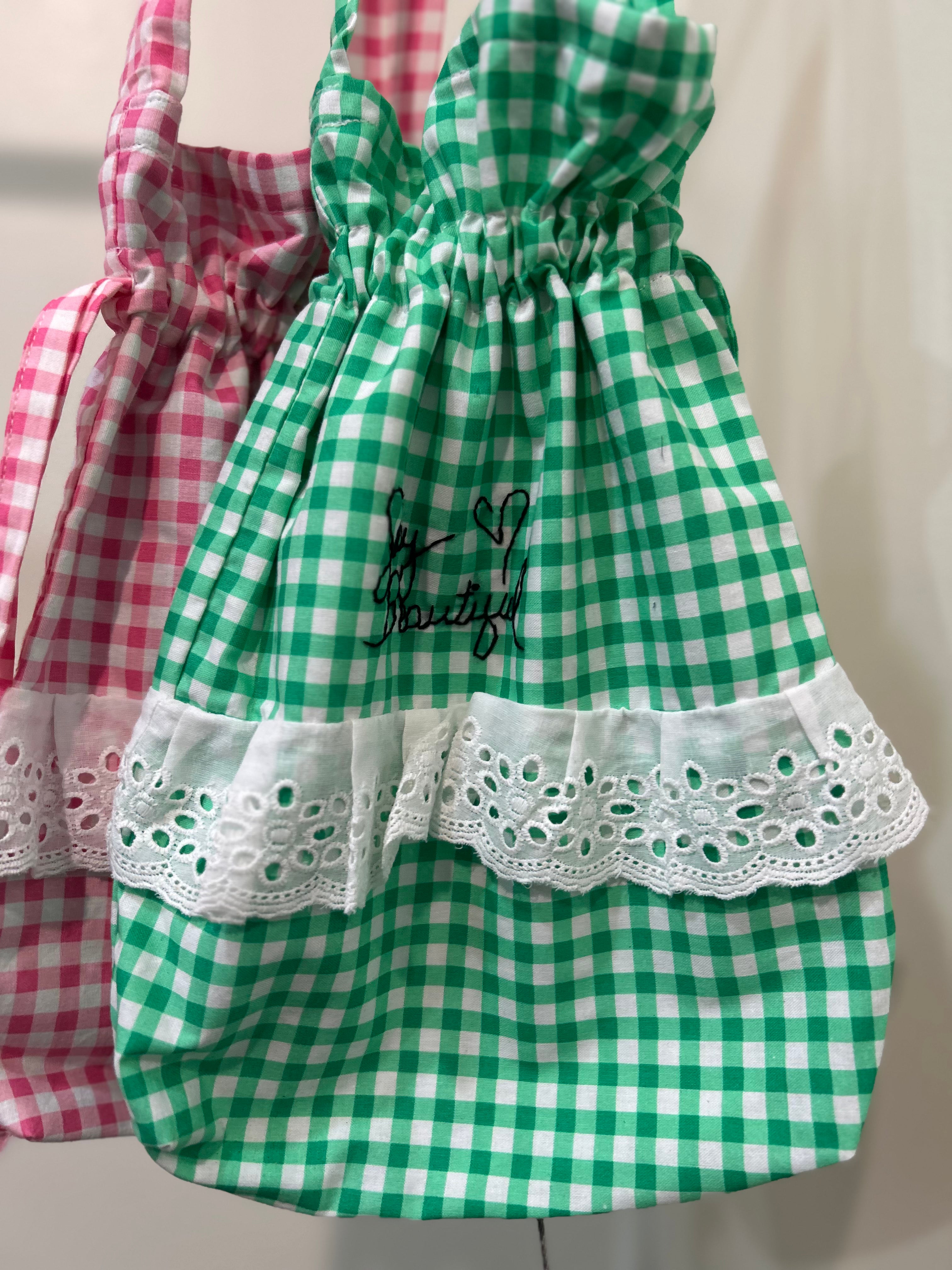 Colorful Gingham bags
