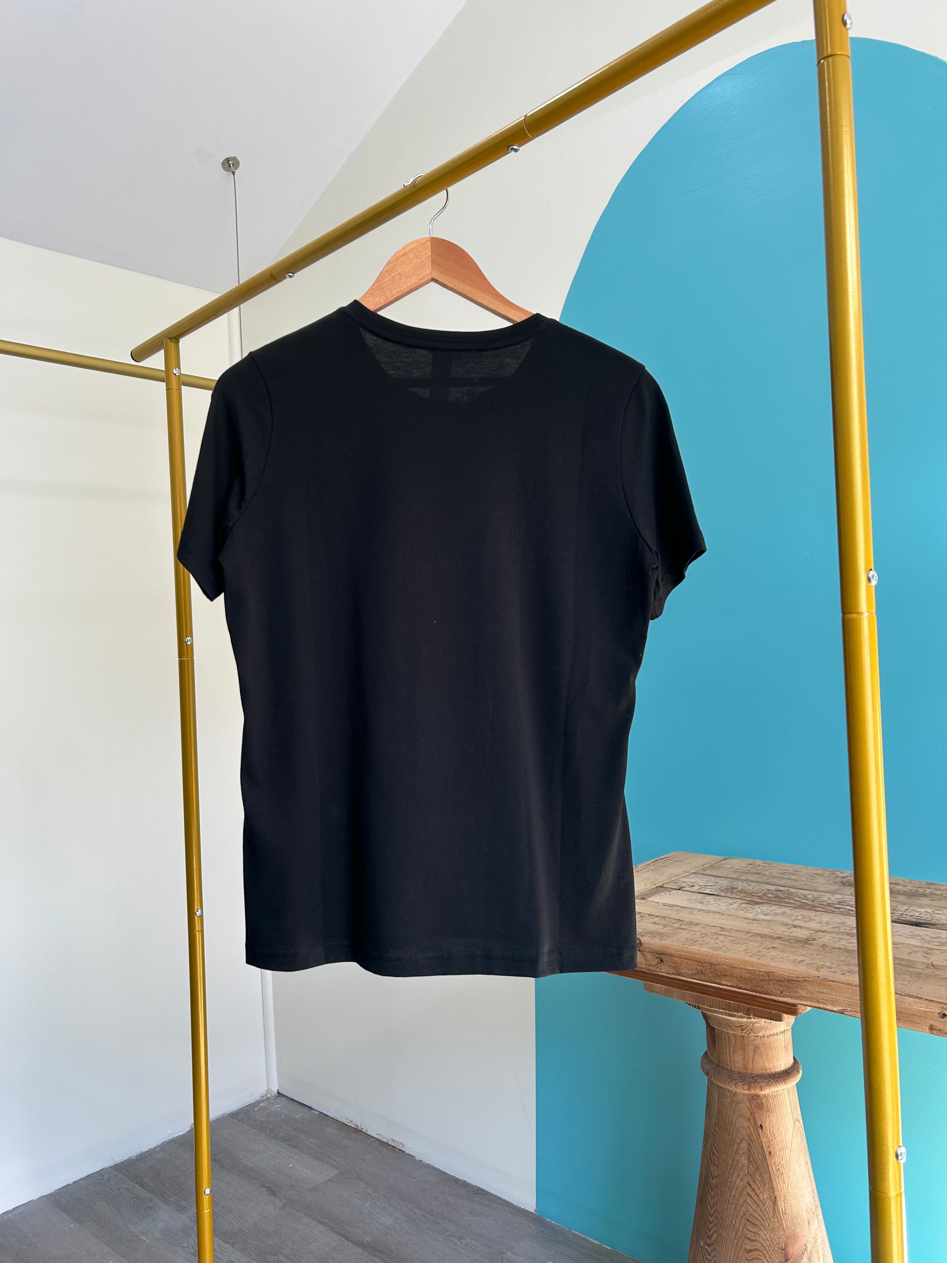 Black Horizontal lined T-shirt