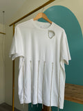 White shiny heart in your heart oversized T-shirt