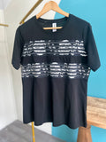 Black Horizontal lined T-shirt