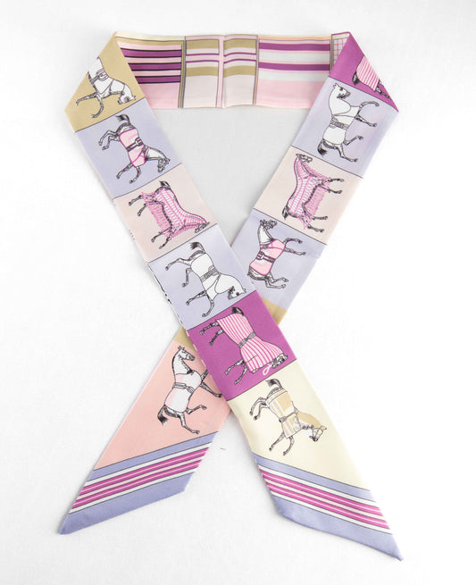 Lavender Equestrian Twilly Scarf