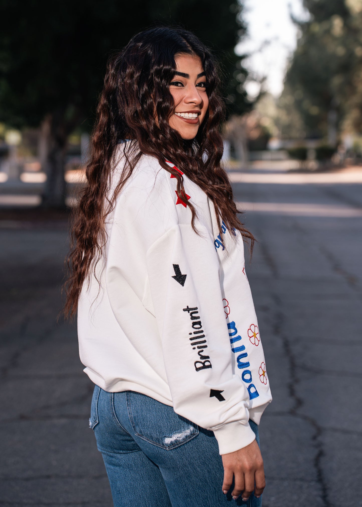 Embroidered Letter "B" Sweater