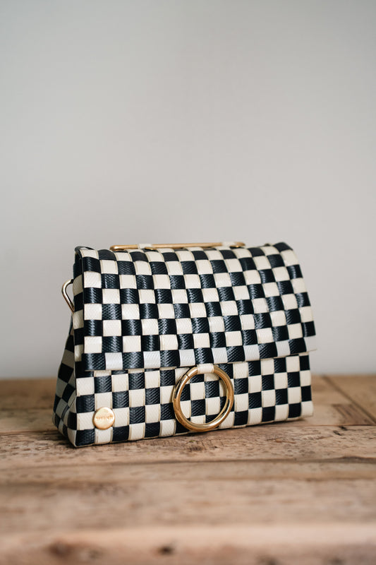 Black/Beige Checkered Bag