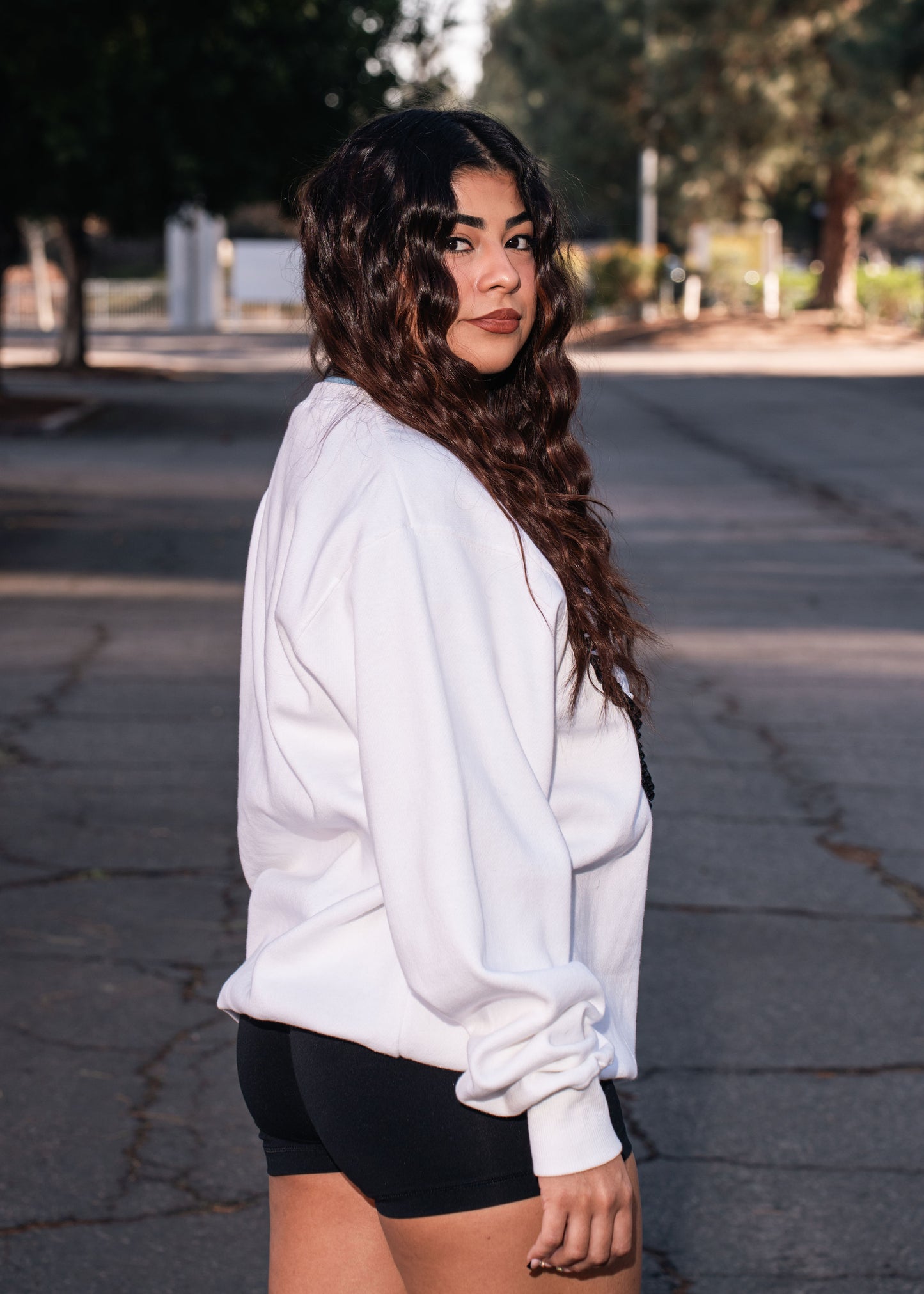 Oversized Black & White Heart Sweater