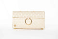 Beige zuncho clutch purse