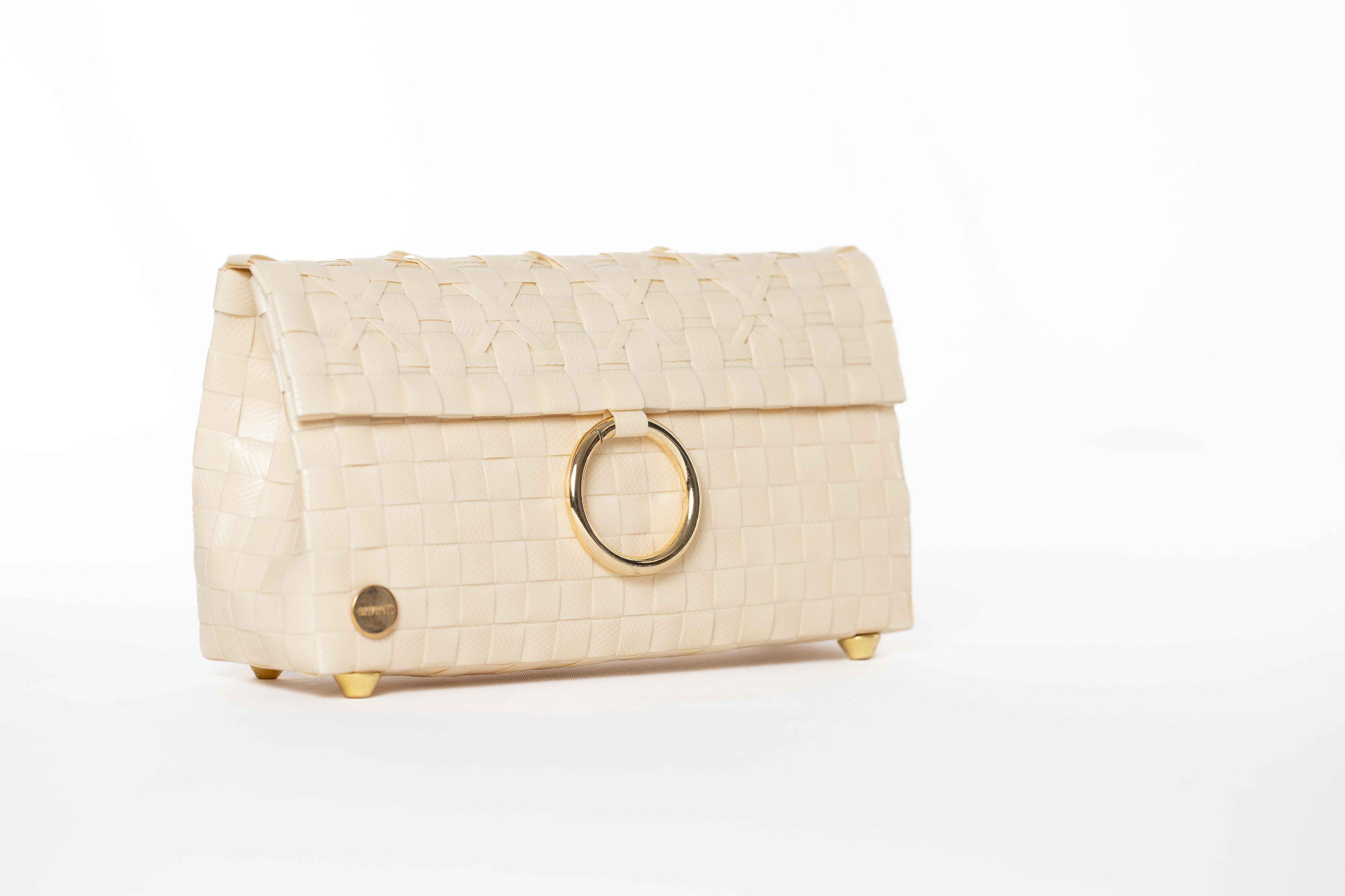 Beige zuncho clutch purse