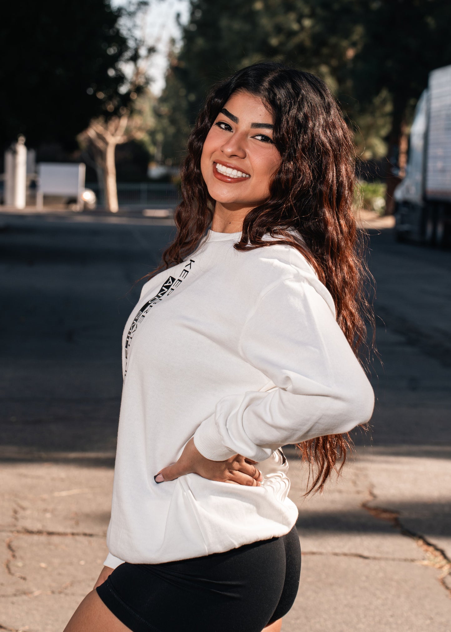 Keep Breathing White Sweater