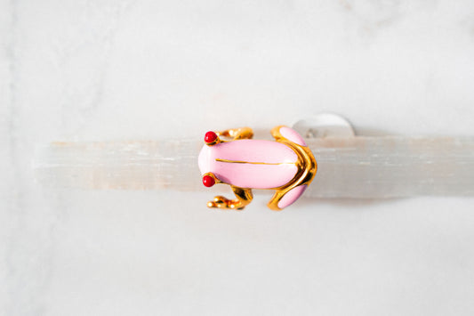 Baby Pink Frog Ring